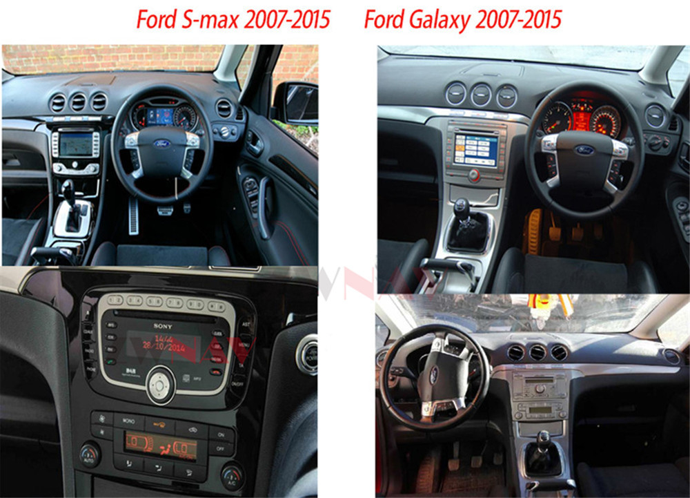 포드 S-막스 갤럭시 2007-2015를 위한 차량 안내 카 스테레오 머리 유닛 안드로이드 11 카플레이