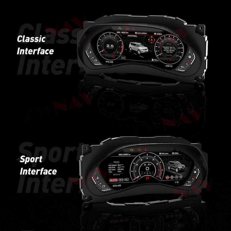 속도계 디지털 집단을 위한 닛산 순찰차 Y62 차량 LCD 표시기 패널
