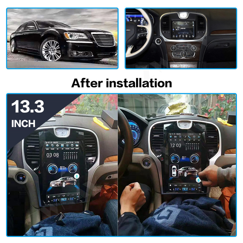 300C 자동차 라디오 크라이슬러 2013-2019 GPS 네비게이션 카플레이 자동차 스테레오
