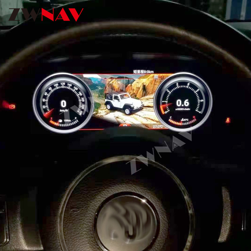 12.3인치 LCD 디지털 계기판 디스플레이 지프 랭글러 자동차 대시보드 GPS 네비게이션