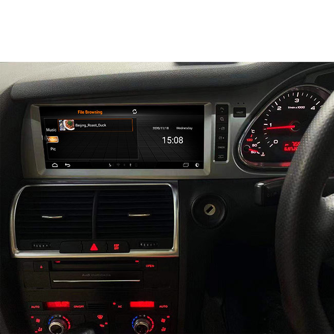 45V Audi Q7 안드로이드 헤드 유닛 싱글 소음 GPS 라디오 4G WIFI 10.25 인치